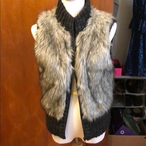 Ann Taylor Loft Faux Fur Vest